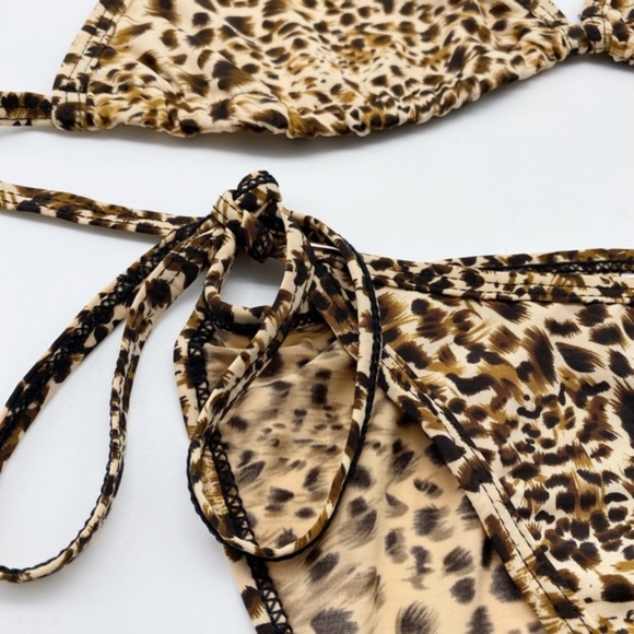 🙋🍍Classic String Bikini Sexy Leopard Cheetah OS - Picture 2 of 3